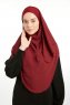 Bengi - Micro Krep Turban Hijab Bordò