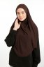 Bengi - Micro Krep Turban Hijab Marrone
