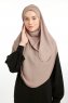 Bengi - Micro Krep Turban Hijab Taupe Scuro