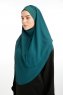 Bengi - Micro Krep Turban Hijab Verde Scuro