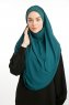 Bengi - Micro Krep Turban Hijab Verde Scuro