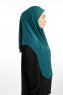 Bengi - Micro Krep Turban Hijab Verde Scuro