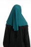 Bengi - Micro Krep Turban Hijab Verde Scuro