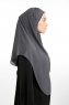 Bengi - Micro Krep Turban Hijab Antracite