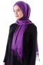 Demet - Hijab Pashmina Viola Scuro