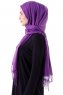 Demet - Hijab Pashmina Viola Scuro