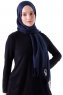 Demet - Hijab Pashmina Blu Navy