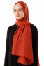 Hadise - Hijab Chiffon Rosso Mattone