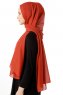 Hadise - Hijab Chiffon Rosso Mattone