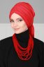 Amy - Turbante Di Cotone Rosso - Ayse Turban