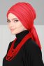 Amy - Turbante Di Cotone Rosso - Ayse Turban