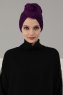 Amy - Turbante Di Cotone Viola - Ayse Turban