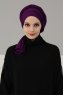 Amy - Turbante Di Cotone Viola - Ayse Turban