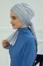 Amy - Turbante Di Cotone Grigio Chiaro