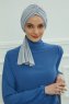 Amy - Turbante Di Cotone Grigio Chiaro