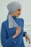 Amy - Turbante Di Cotone Grigio Chiaro