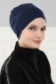 Stella - Turbante Di Cotone Blu Navy