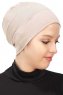 Stella - Turbante Di Cotone Taupe