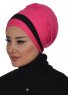 Elsa - Turbante Di Cotone Fucsia & Nero