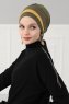 Elsa - Turbante Di Cotone Cachi & Mostarda
