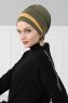 Elsa - Turbante Di Cotone Cachi & Mostarda