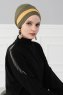 Elsa - Turbante Di Cotone Cachi & Mostarda