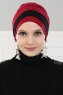 Elsa - Turbante Di Cotone Bordeaux & Bordò