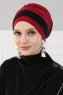 Elsa - Turbante Di Cotone Bordeaux & Bordò