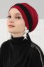 Elsa - Turbante Di Cotone Bordeaux & Bordò