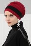 Elsa - Turbante Di Cotone Bordeaux & Bordò