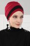 Elsa - Turbante Di Cotone Bordeaux & Bordò
