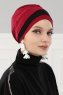 Elsa - Turbante Di Cotone Bordeaux & Bordò