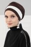 Elsa - Turbante Di Cotone Marrone & Creme