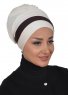 Elsa - Turbante Di Cotone Creme & Marrone
