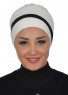 Elsa - Turbante Di Cotone Creme & Nero