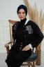 Laura - Turbante Di Cotone Blu Navy