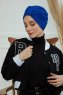 Laura - Turbante Di Cotone Blu