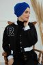 Laura - Turbante Di Cotone Blu