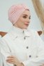 Laura - Turbante Di Cotone Rosa Antico