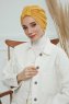 Laura - Turbante Di Cotone Mostarda