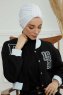 Laura - Turbante Di Cotone Bianca