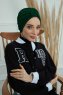 Laura - Turbante Di Cotone Verde Scuro