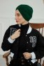 Laura - Turbante Di Cotone Verde Scuro