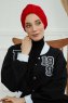 Laura - Turbante Di Cotone Rosso