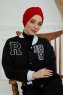 Laura - Turbante Di Cotone Rosso