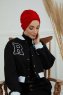 Laura - Turbante Di Cotone Rosso
