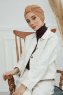 Laura - Turbante Di Cotone Marrone Chiaro
