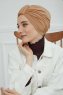 Laura - Turbante Di Cotone Marrone Chiaro