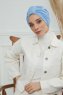 Laura - Turbante Di Cotone Sky Blue