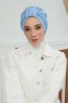 Laura - Turbante Di Cotone Sky Blue